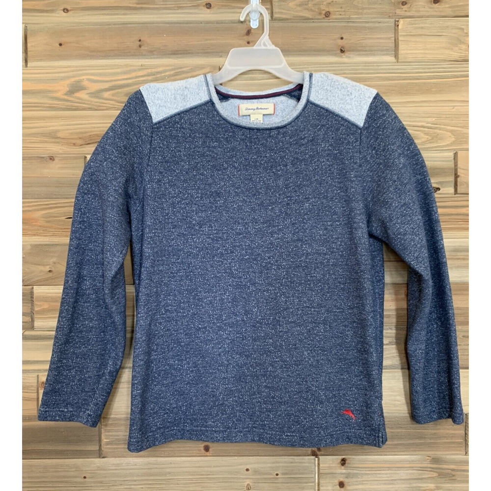 TOMMY BAHAMA Long Sleeve Pullover Fleece Lounge Shirt Sweater 229901 Men's Sz L